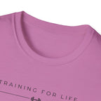 Training for life Barbell T-Shirt