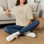 T-Shirt Dumbbell and flowers outline 5000