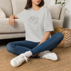 T-Shirt Dumbbell and flowers outline 5000