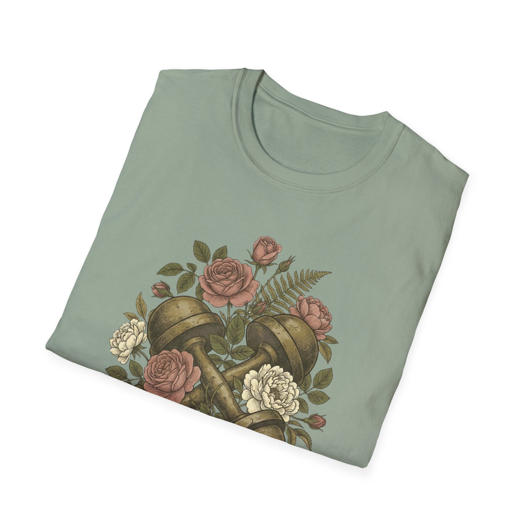 Floral Dumbbells T-Shirt