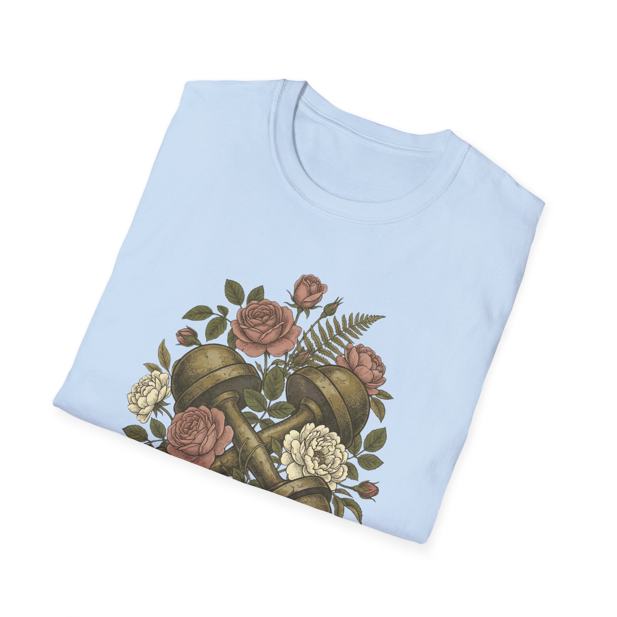 Floral Dumbbells T-Shirt