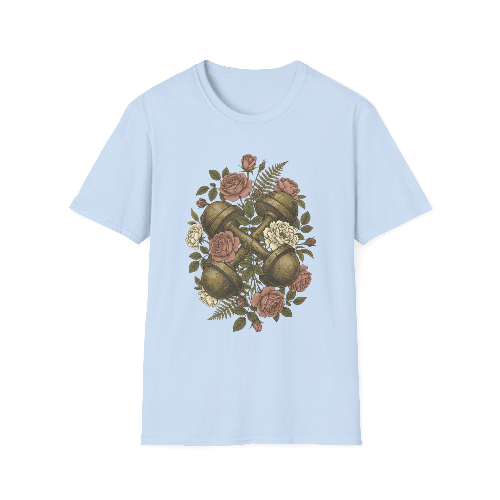 Floral Dumbbells T-Shirt
