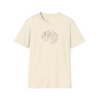 T-Shirt Dumbbell and flowers outline 5000