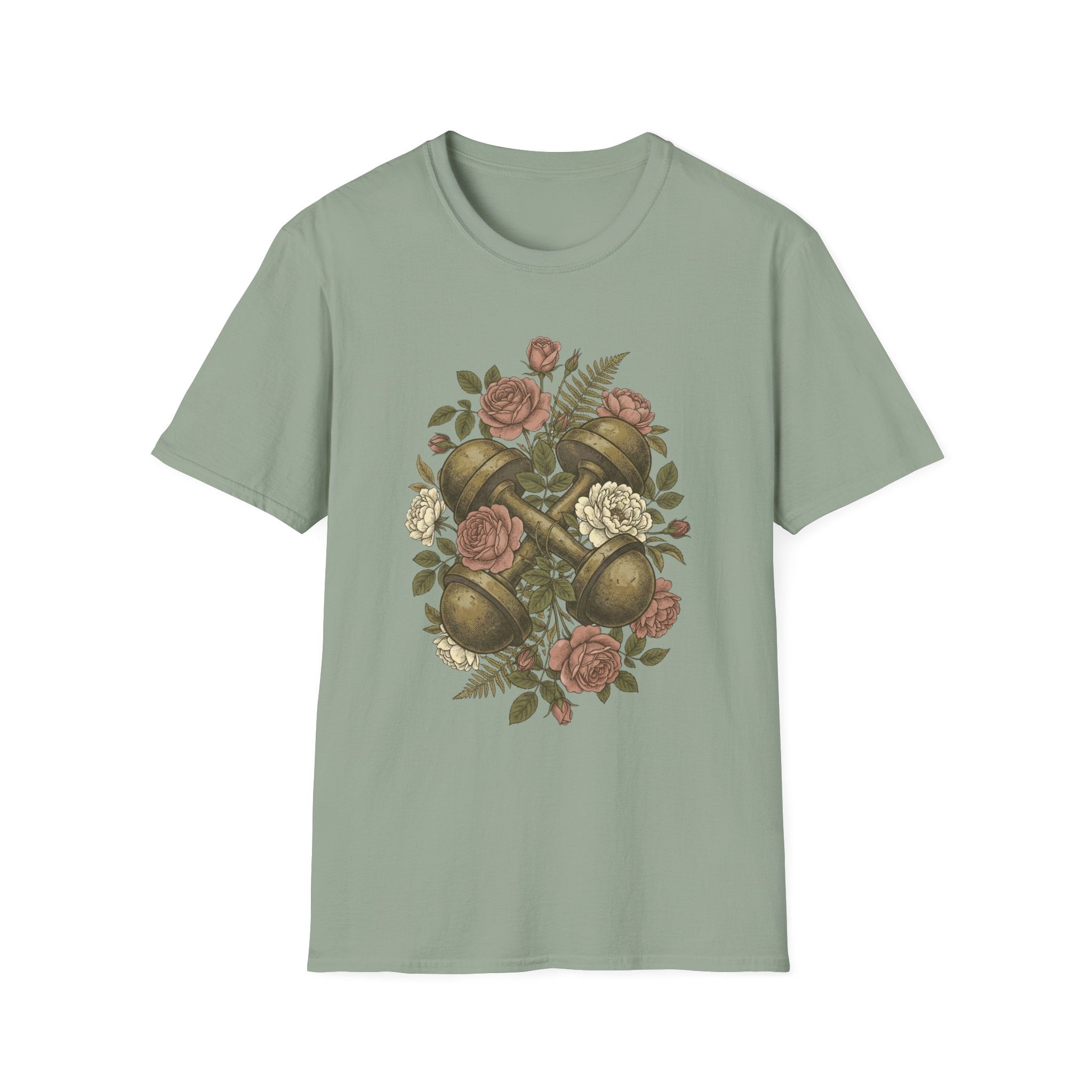 Floral Dumbbells T-Shirt