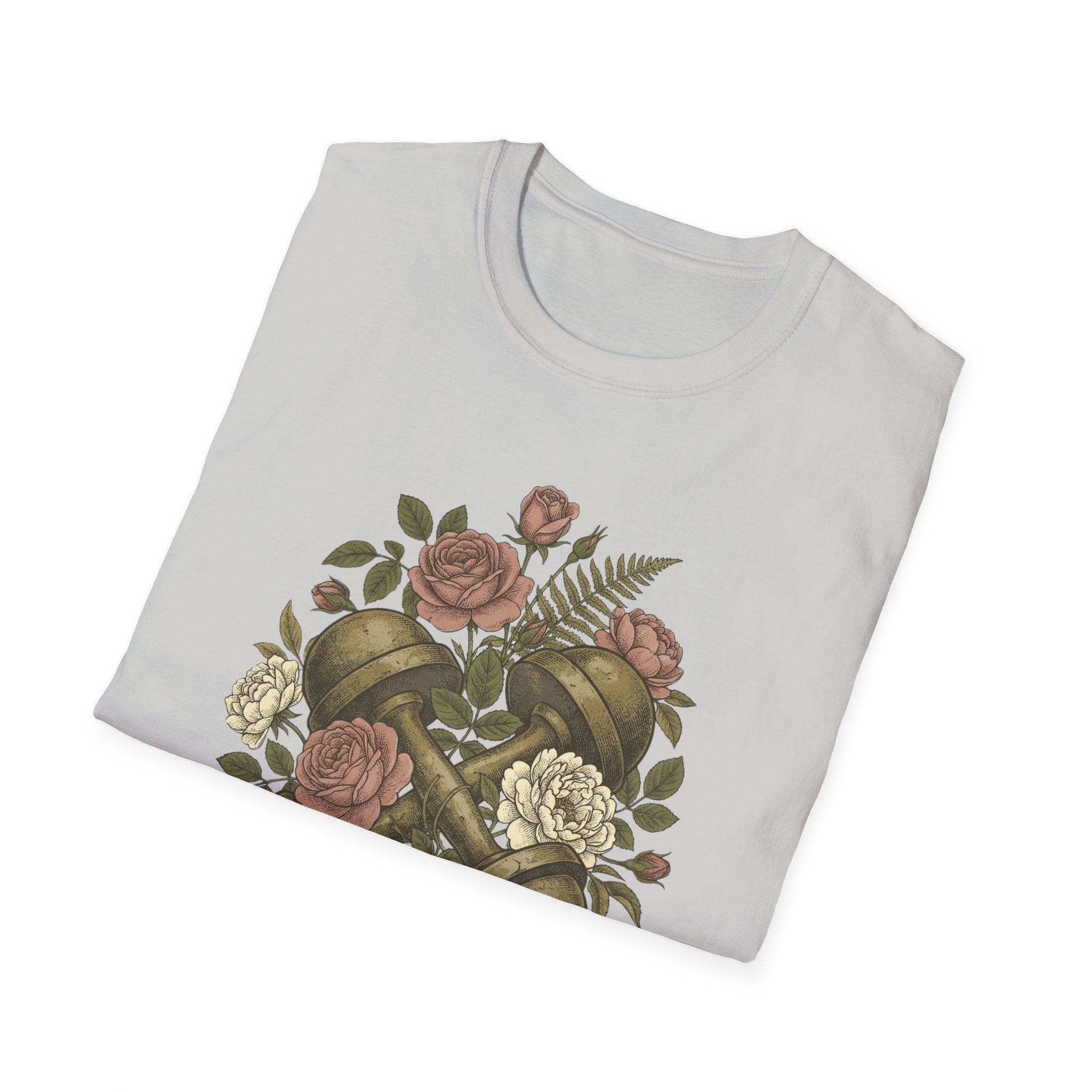 Floral Dumbbells T-Shirt