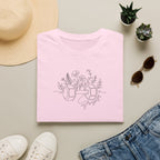 T-Shirt Dumbbell and flowers outline 5000