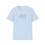 T-Shirt Dumbbell and flowers outline 5000