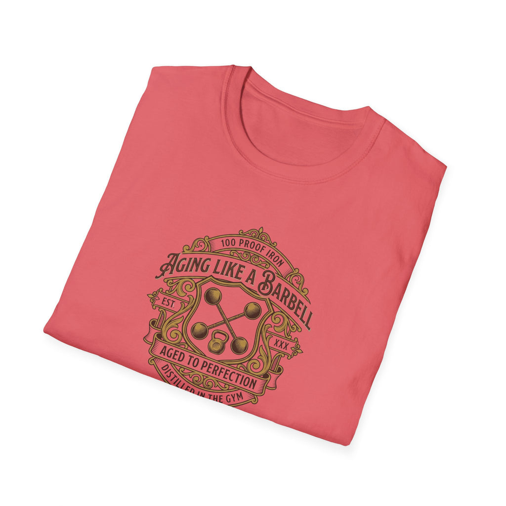 Aging like a Barbell crest logo t-shirt