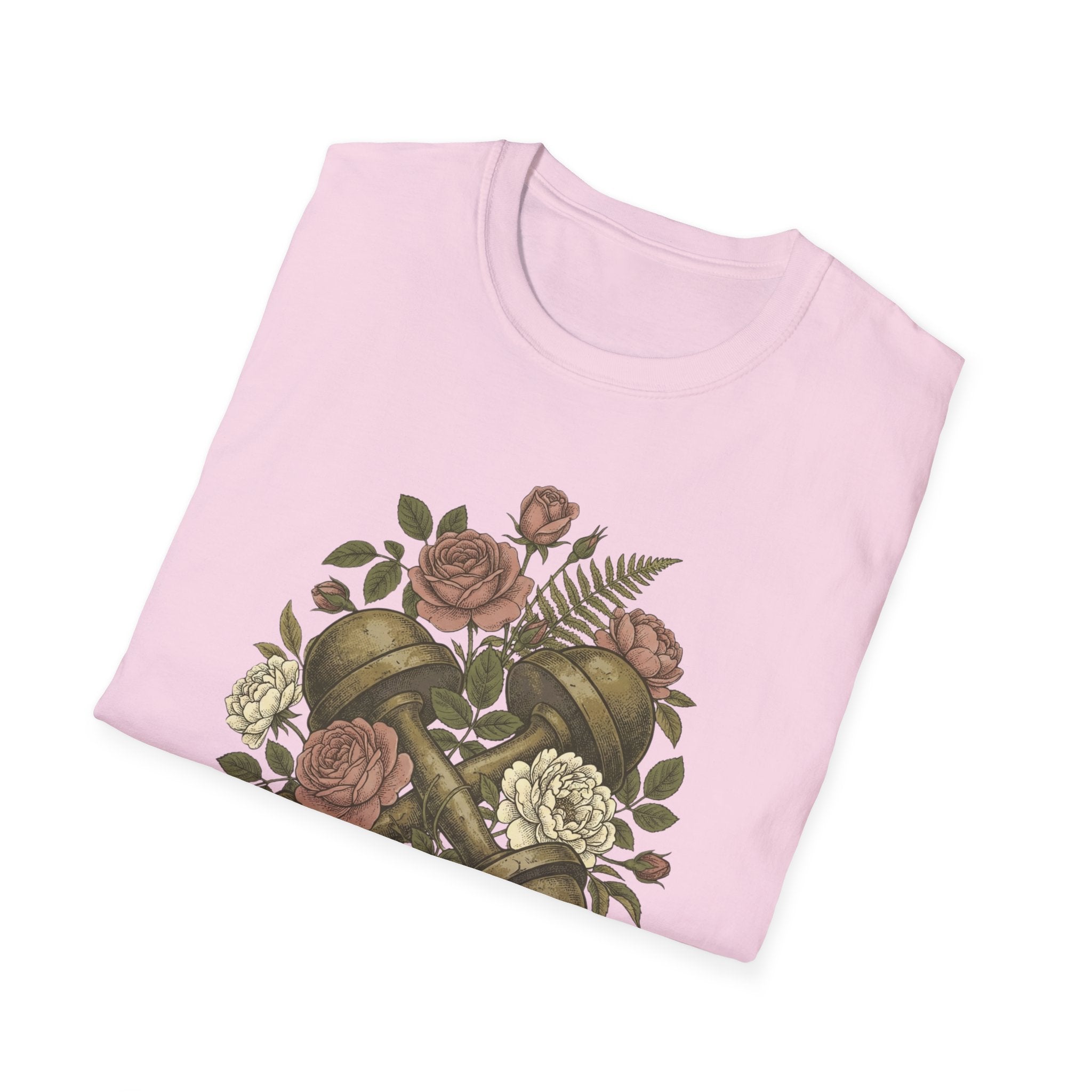 Floral Dumbbells T-Shirt