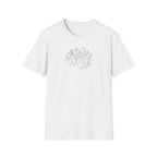 T-Shirt Dumbbell and flowers outline 5000