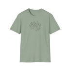 T-Shirt Dumbbell and flowers outline 5000