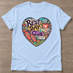 Light Blue Rest Day Club T-shirt — rest and recovery design, for women who train