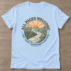 Light Blue Pace Yourself T-shirt — motivational slogan design, for women who train