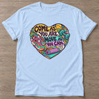 Light Blue Athletic Authenticity T-shirt — body positive design, for every body in the gym