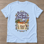 Light Blue Coven Support T-shirt — gym club design, for women who train together
