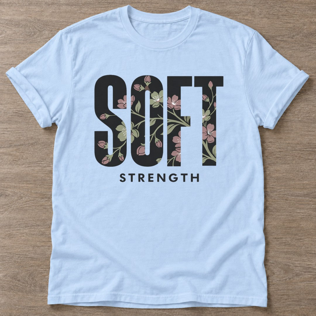 Light Blue Delicate Resolve T-shirt — rest and recovery design, for women who train
