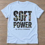 Light Blue Still Power T-shirt — rest and recovery design, for women who train