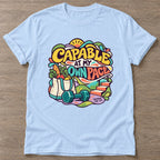 Light Blue Self Pace T-shirt — rest and recovery design, for women who train