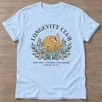 Light Blue Stay Around T-shirt — longevity training design, for women over 40