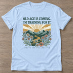 Light Blue Long Run Strong T-shirt — longevity training design, for women over 40