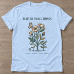 Light Blue Bloom From Within T-shirt — floral strength design, for women who train