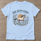 Light Blue Through Every Season T-shirt — longevity training design, for women over 40