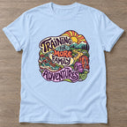 Light Blue Training For Adventures T-shirt — longevity training design, for women over 40