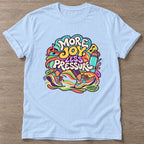 Light Blue Joy Over Pressure T-shirt — rest and recovery design, for women who train