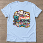 Light Blue Mom Gains T-shirt — weightlifting design, for women who lift