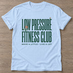 Light Blue Chill Gains T-shirt — funny gym slogan, for women who train and laugh about it