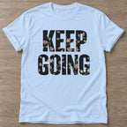 Light Blue Growth Mode T-shirt — growth mindset design, for women building a habit