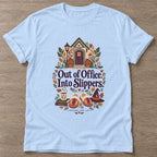 Light Blue Cozy Resignation T-shirt — rest and recovery design, for women who train