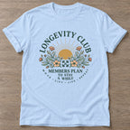 Light Blue Move Lift Live T-shirt — everyday workout design, for women who move