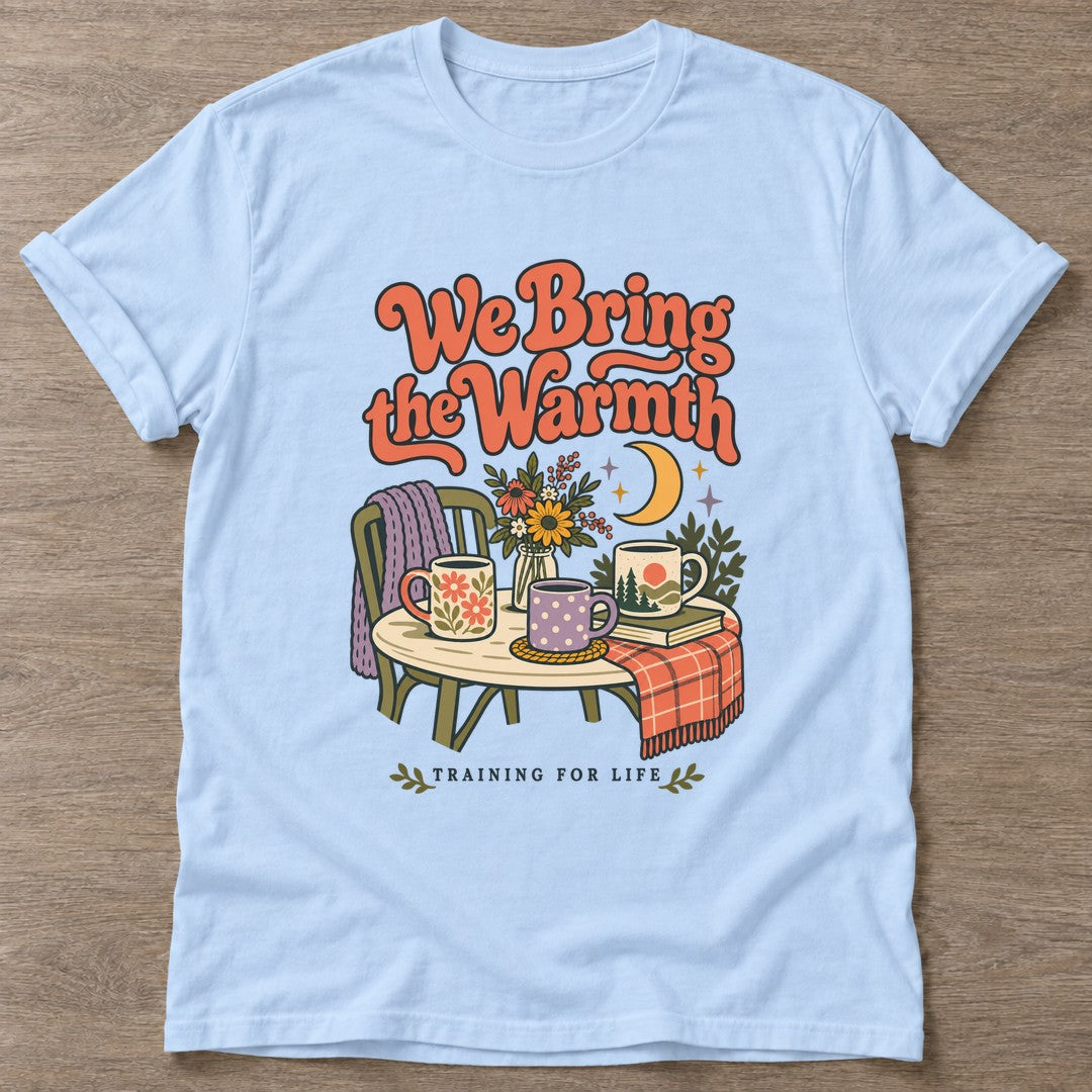 Light Blue Warmth Training T-shirt — rest and recovery design, for women who train