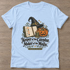 Light Blue Witch's Appointment Book T-shirt — everyday workout design, for women who move