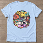 Light Blue Athletic Club T-shirt — gym club design, for women who train together