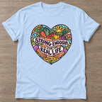 Light Blue Real Life Strong T-shirt — body positive design, for every body in the gym
