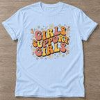 Light Blue Sisterhood Vibes T-shirt — gym club design, for women who train together