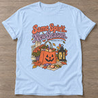 Light Blue Autumn Harvest T-shirt — motivational slogan design, for women who train