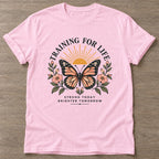 Light Pink Strong Today T-shirt — motivational slogan design, for women who train