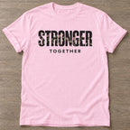 Light Pink Blooming Strength T-shirt — floral strength design, for women who train
