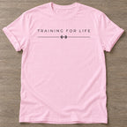 Light Pink Lifelong Grind T-shirt — longevity training design, for women over 40