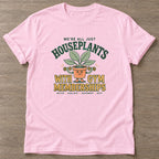 Light Pink Lifting Leaves T-shirt — floral strength design, for women who train