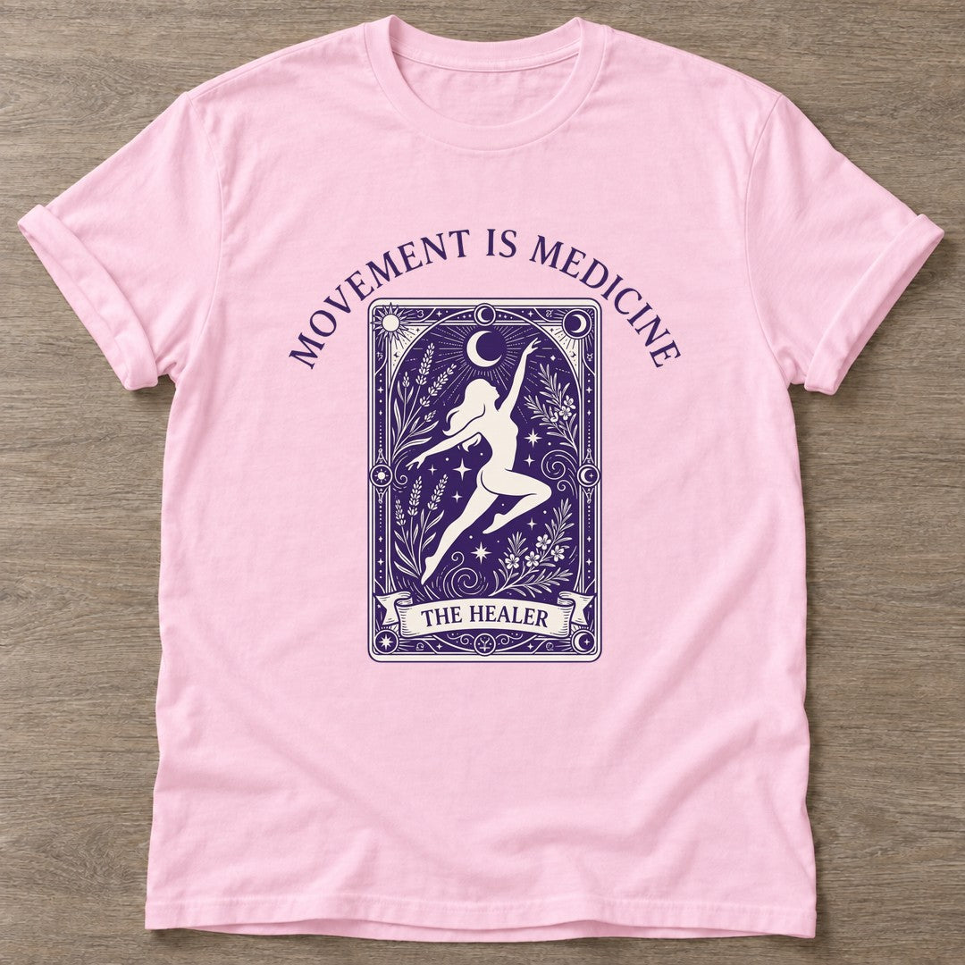 Light Pink Dance Alchemy T-shirt — everyday workout design, for women who move