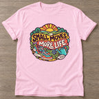 Light Pink Small Moves T-shirt — growth mindset design, for women building a habit