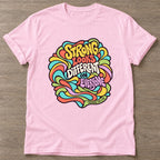Light Pink Strong Looks Different T-shirt — body positive design, for every body in the gym