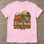 Light Pink Autumn Miles T-shirt — running design, for women who run