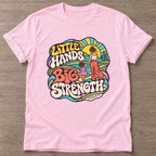 Light Pink Growing Strong Together T-shirt — growth mindset design, for women building a habit