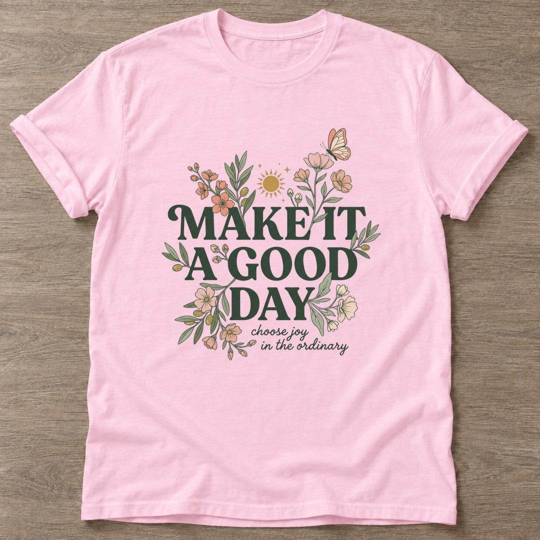 Light Pink Ordinary Moments T-shirt — motivational slogan design, for women who train