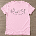 Light Pink Roots Rise T-shirt — growth mindset design, for women building a habit